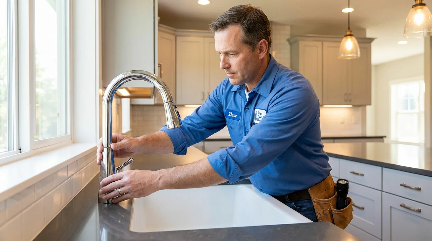Kitchen faucet installation by Johns Plumbing LLC in Pennsauken