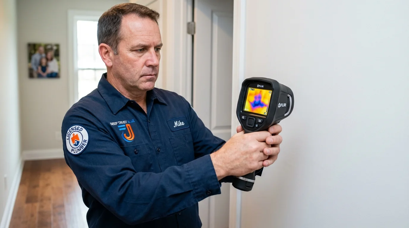 Thermal imaging leak detection by Johns Plumbing LLC in Pennsauken